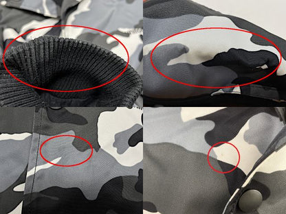 UNIFORM EXPERIMENT ユニフォームエクスペリメント ステンカラージャケット 1 中古  迷彩 カモフラージュ グレー Sサイズ メンズ アウター