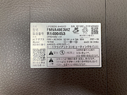 FUJITSU 富士通 LIFEBOOK AH AH49/E3 FMVA49E3WZ 中古  ノートパソコン PC office搭載 Windows10 Core i5 8GB