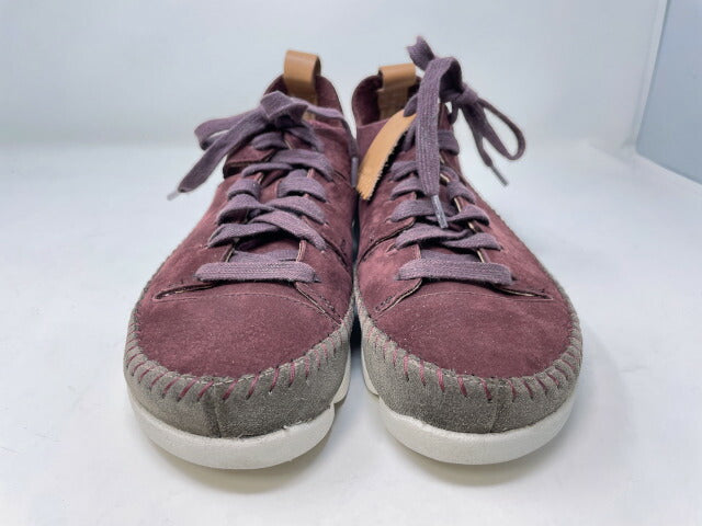 CLARKS クラークス Trigenic Flex 25.0cm 中古  ローカットスニーカー バーガンディ 靴 レディース ブランド