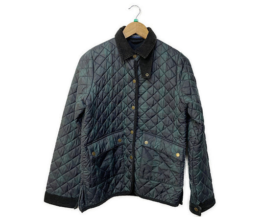 RALPH LAUREN ラルフローレン キルティング ステンカラー ジャケット 中古  チェック グリーン ブラック レディース ブランド おしゃれ