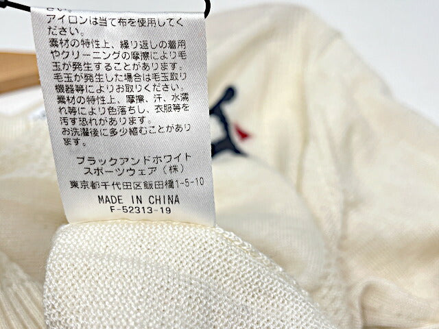 and per se アンパスィ ウール混 ニット セーター Lサイズ 中古  アイボリー ホワイト 白 ゴルフウェア メンズ