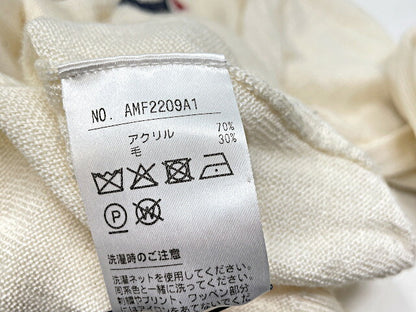 and per se アンパスィ ウール混 ニット セーター Lサイズ 中古  アイボリー ホワイト 白 ゴルフウェア メンズ