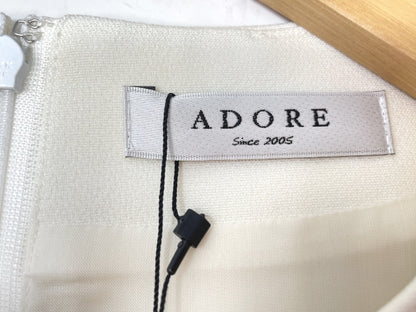 ADORE アドーア フレア ワンピース 38 中古  Mサイズ レディース ホワイト 白 おしゃれ
