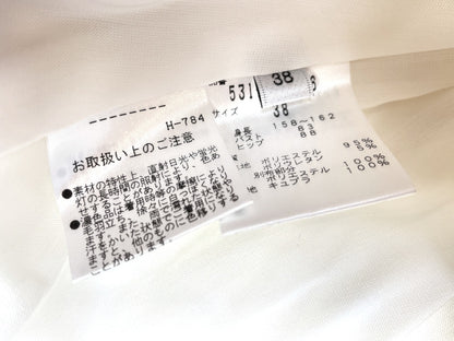 ADORE アドーア フレア ワンピース 38 中古  Mサイズ レディース ホワイト 白 おしゃれ