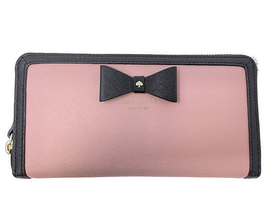 Kate spade ケイトスペード ラウンドファスナー 長財布 中古  ピンク ウォレット ブランド かわいい おしゃれ レディース