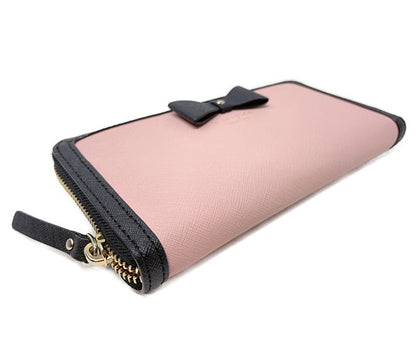 Kate spade ケイトスペード ラウンドファスナー 長財布 中古  ピンク ウォレット ブランド かわいい おしゃれ レディース