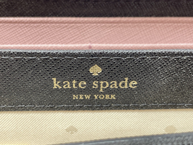 Kate spade ケイトスペード ラウンドファスナー 長財布 中古  ピンク ウォレット ブランド かわいい おしゃれ レディース