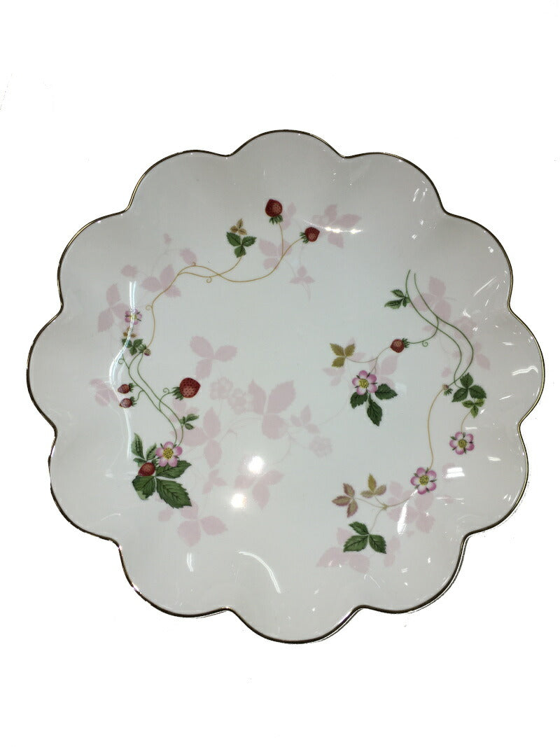 Wedgwood ワイルドストロベリー ペタルトレイ 中古  ウェッジウッド 洋食器 皿 トレー 陶器 苺