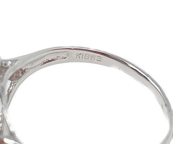 K18WG ダイヤ 0.3ct ハート リング 9号 中古  アクセサリー ジュエリー 指輪 ダイヤモンド ホワイトゴールド