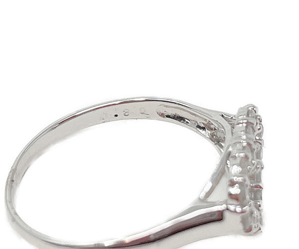 K18WG ダイヤ 0.3ct ハート リング 9号 中古  アクセサリー ジュエリー 指輪 ダイヤモンド ホワイトゴールド