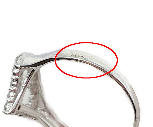 K18WG ダイヤ 0.3ct ハート リング 9号 中古  アクセサリー ジュエリー 指輪 ダイヤモンド ホワイトゴールド