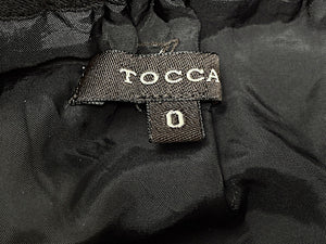 TOCCA トッカ フレアスカート 0 中古  ブラック 刺繍 花柄 レディース ブランド おしゃれ