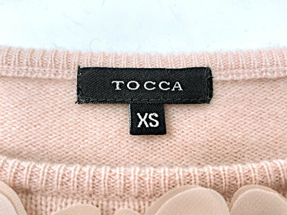 TOCCA トッカ ウール混 セーター XSサイズ 中古  花 フラワー ニット ピンク レディース ブランド おしゃれ