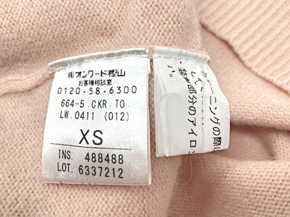 TOCCA トッカ ウール混 セーター XSサイズ 中古  花 フラワー ニット ピンク レディース ブランド おしゃれ