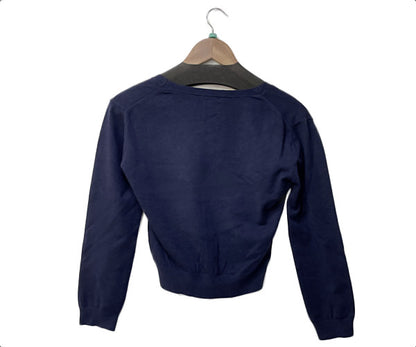 TOCCA トッカ カーディガン XSサイズ 中古  リボン ネイビー 紺 レディース ブランド おしゃれ