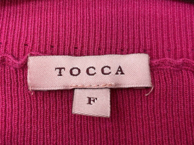 TOCCA トッカ シルク混 ニット セーター Fサイズ 中古  リボン ボートネック フリーサイズ ピンク レディース ブランド
