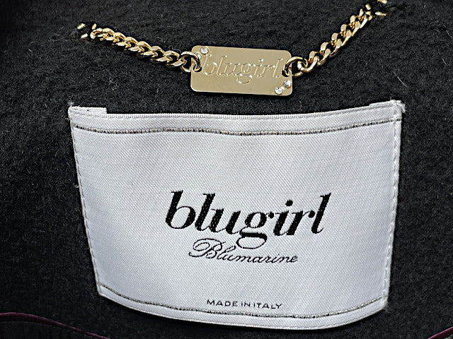 Blugirl ブルーガール ステンカラー コート 40 中古  ブラック 黒 レディース ブランド おしゃれ Mサイズ アウター