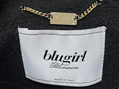 Blugirl ブルーガール ステンカラー コート 40 中古  ブラック 黒 レディース ブランド おしゃれ Mサイズ アウター