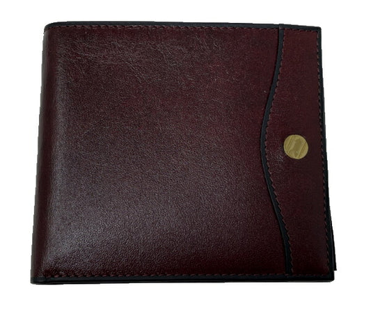 GOLD PFEIL ゴールドファイル レザー 二つ折り札入れ 中古  ボルドー 赤 財布 ウォレット メンズ ブランド