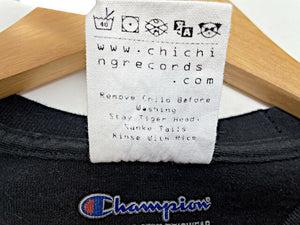 Champion チャンピオン Chi ching Records 奇清唱片公司 Tシャツ Sサイズ 中古  ブラック 黒 メンズ コラボ 台湾 テラスハウス