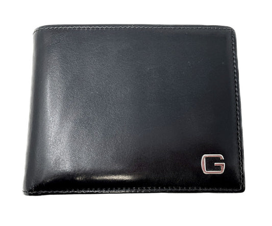 GUCCI グッチ レザー 二つ折り財布 中古  162842 2091 ブラック 黒 メンズ ブランド ウォレット おしゃれ