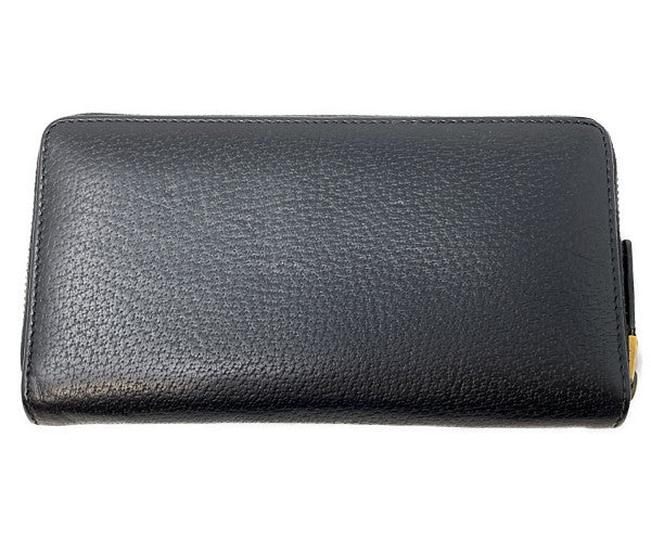 GUCCI グッチ マーモント レザー ラウンドファスナー 長財布 中古  428736 534563 ブラック 黒 ウォレット ブランド おしゃれ
