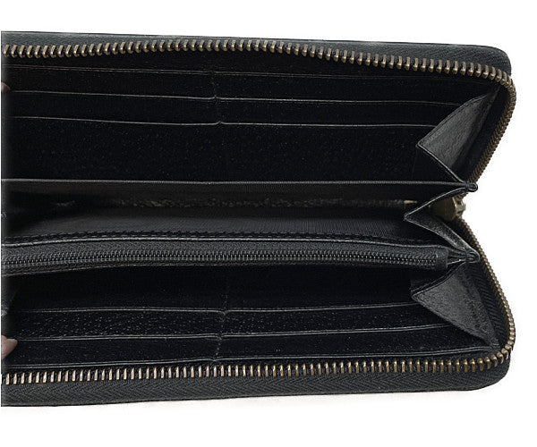 GUCCI グッチ マーモント レザー ラウンドファスナー 長財布 中古  428736 534563 ブラック 黒 ウォレット ブランド おしゃれ