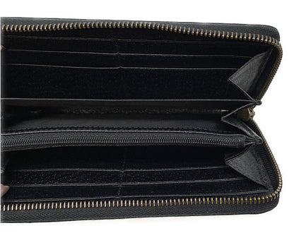 GUCCI グッチ マーモント レザー ラウンドファスナー 長財布 中古  428736 534563 ブラック 黒 ウォレット ブランド おしゃれ