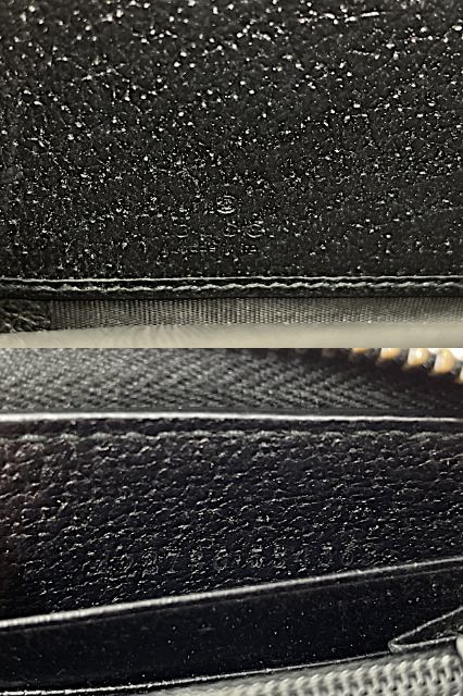 GUCCI グッチ マーモント レザー ラウンドファスナー 長財布 中古  428736 534563 ブラック 黒 ウォレット ブランド おしゃれ
