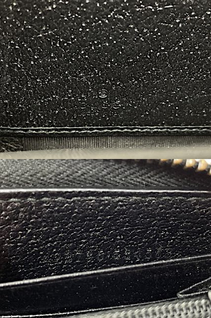 GUCCI グッチ マーモント レザー ラウンドファスナー 長財布 中古  428736 534563 ブラック 黒 ウォレット ブランド おしゃれ