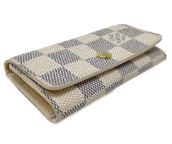 LOUIS VUITTON ルイヴィトン ダミエアズール ミュルティクレ4 N60020 中古  CT0194 キーケース 4連 ブランド 鍵 ユニセックス メンズ