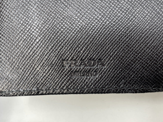 PRADA プラダ テスート 三つ折り財布 中古  ナイロン ブラック 黒 ウォレット ブランド ユニセックス メンズ