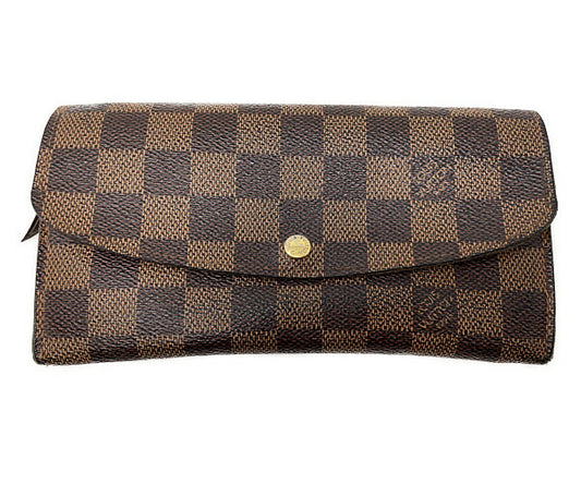 LOUIS VUITTON ルイヴィトン ダミエ ポルトフォイユ エミリー N63019 中古  CA1112 二つ折り 長財布 ウォレット ブラウン ブランド