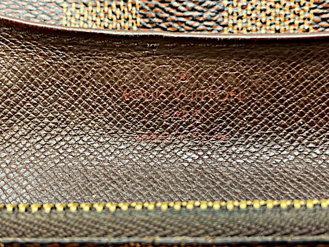 LOUIS VUITTON ルイヴィトン ダミエ ポルトフォイユ エミリー N63019 中古  CA1112 二つ折り 長財布 ウォレット ブラウン ブランド