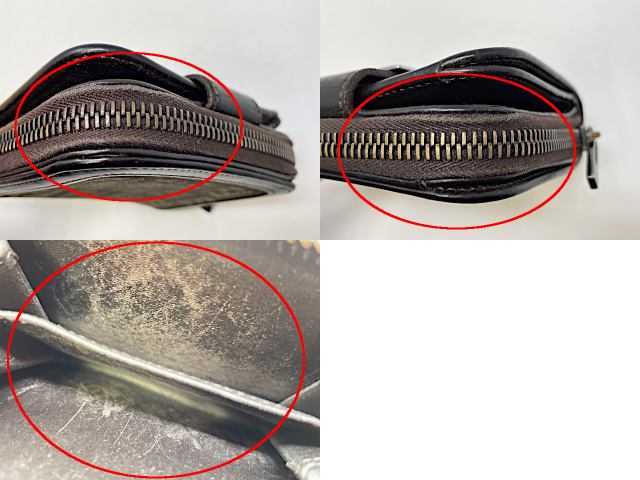 FENDI フェンディ ズッキーノ ラウンドファスナー 二つ折り財布 中古  2309-8M0070-JON-039 ブラウン 茶 ウォレット レディース