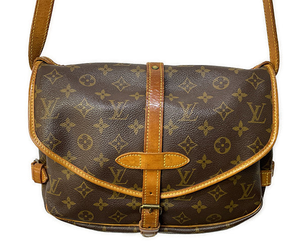LOUIS VUITTON ルイヴィトン モノグラム ソミュール30 M42256 中古  AR0921 ショルダーバッグ ブラウン 茶 鞄 ブランド ユニセックス