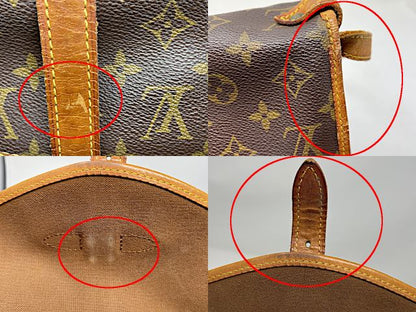 LOUIS VUITTON ルイヴィトン モノグラム ソミュール30 M42256 中古  AR0921 ショルダーバッグ ブラウン 茶 鞄 ブランド ユニセックス