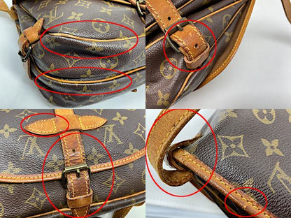 LOUIS VUITTON ルイヴィトン モノグラム ソミュール30 M42256 中古  AR0921 ショルダーバッグ ブラウン 茶 鞄 ブランド ユニセックス