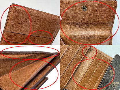 LOUIS VUITTON ルイヴィトン モノグラム ポルトフォイユ エリーズ M61654 中古  TH0964 三つ折り財布 ブランド Wホック ウォレット ユニセックス