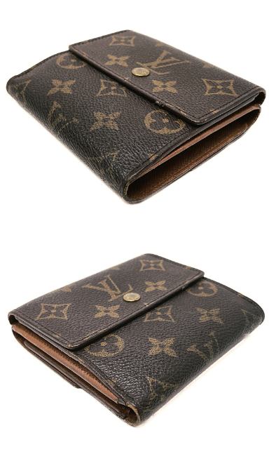 LOUIS VUITTON ルイヴィトン モノグラム ポルトフォイユ エリーズ M61654 中古  TH0964 三つ折り財布 ブランド Wホック ウォレット ユニセックス