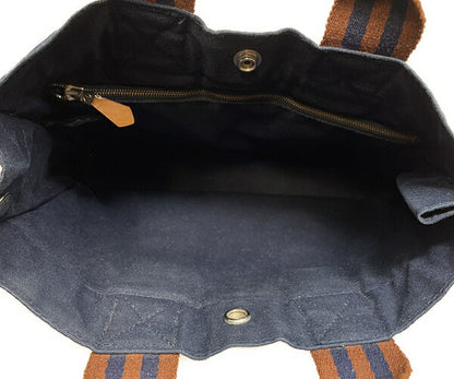 HERMES エルメス フールトゥ トート PM 中古  バッグ ネイビー 紺 鞄 ブランド キャンバス ミニ