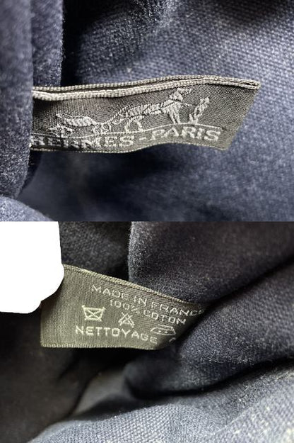 HERMES エルメス フールトゥ トート PM 中古  バッグ ネイビー 紺 鞄 ブランド キャンバス ミニ