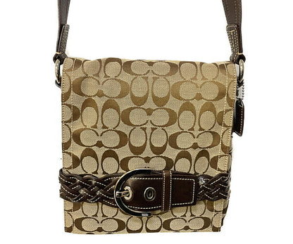 COACH コーチ シグネチャー ショルダーバッグ 中古  6308 ベージュ 鞄 ブランド レディース おしゃれ