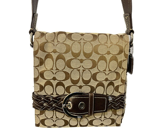 COACH コーチ シグネチャー ショルダーバッグ 中古  6308 ベージュ 鞄 ブランド レディース おしゃれ