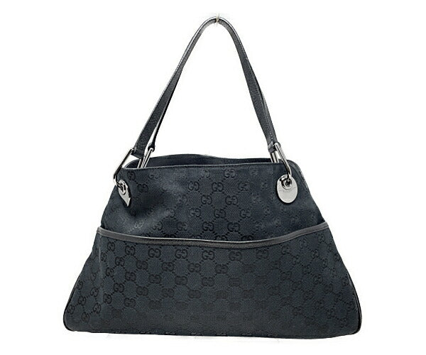 GUCCI グッチ GGキャンバス トートバッグ 中古  121023 1669ブラック 黒 ショルダー 鞄 ブランド レディース