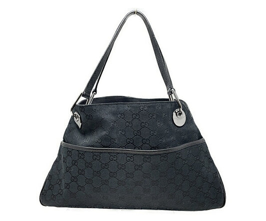 GUCCI グッチ GGキャンバス トートバッグ 中古  121023 1669ブラック 黒 ショルダー 鞄 ブランド レディース