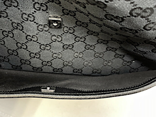 GUCCI グッチ GGキャンバス トートバッグ 中古  121023 1669ブラック 黒 ショルダー 鞄 ブランド レディース
