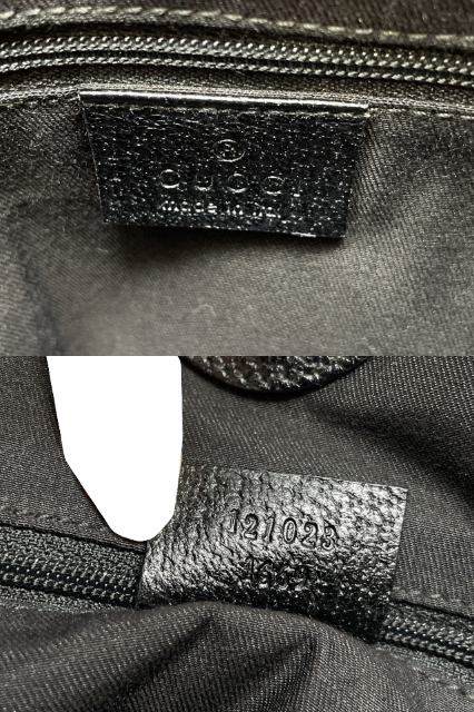GUCCI グッチ GGキャンバス トートバッグ 中古  121023 1669ブラック 黒 ショルダー 鞄 ブランド レディース