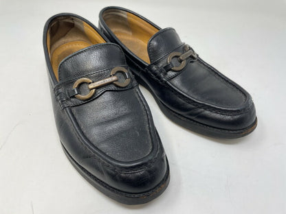 BURBERRY LONDON バーバリー ロンドン レザー ビット ローファー 24.5cm 中古  ブラック 黒 靴 シューズ ブランド レディース おしゃれ