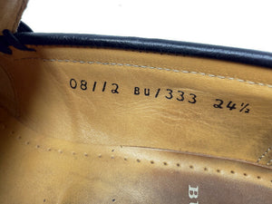BURBERRY LONDON バーバリー ロンドン レザー ビット ローファー 24.5cm 中古  ブラック 黒 靴 シューズ ブランド レディース おしゃれ